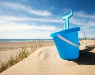 Bucket on a beach